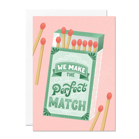 'Perfect Match' Valentines Day Greetings Card